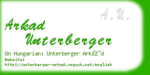 arkad unterberger business card